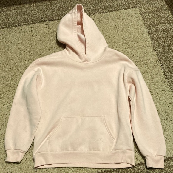 Lazy pants pink hoodie with three bird logo on the front kangeroo pocket. - Picture 1 of 6